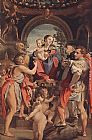 Correggio Canvas Paintings - Madonna with St George